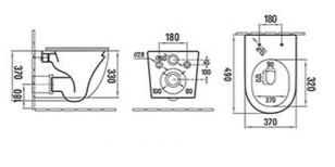 Унитаз CeramaLux 2197MHL подвесной с сиденьем Микролифт
